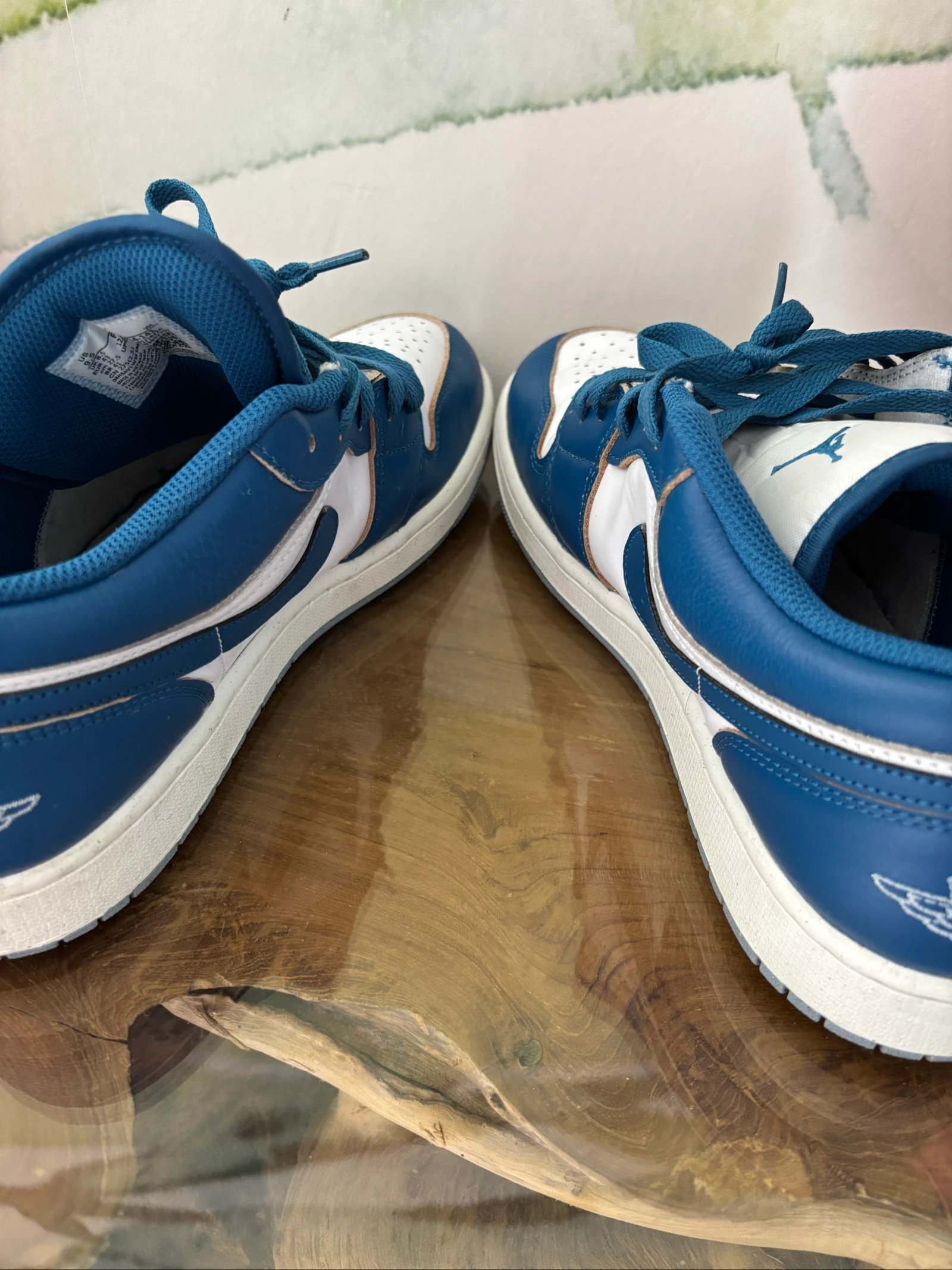 Zapatillas Nike Air Jordan 1 low azul blanco – photo 8